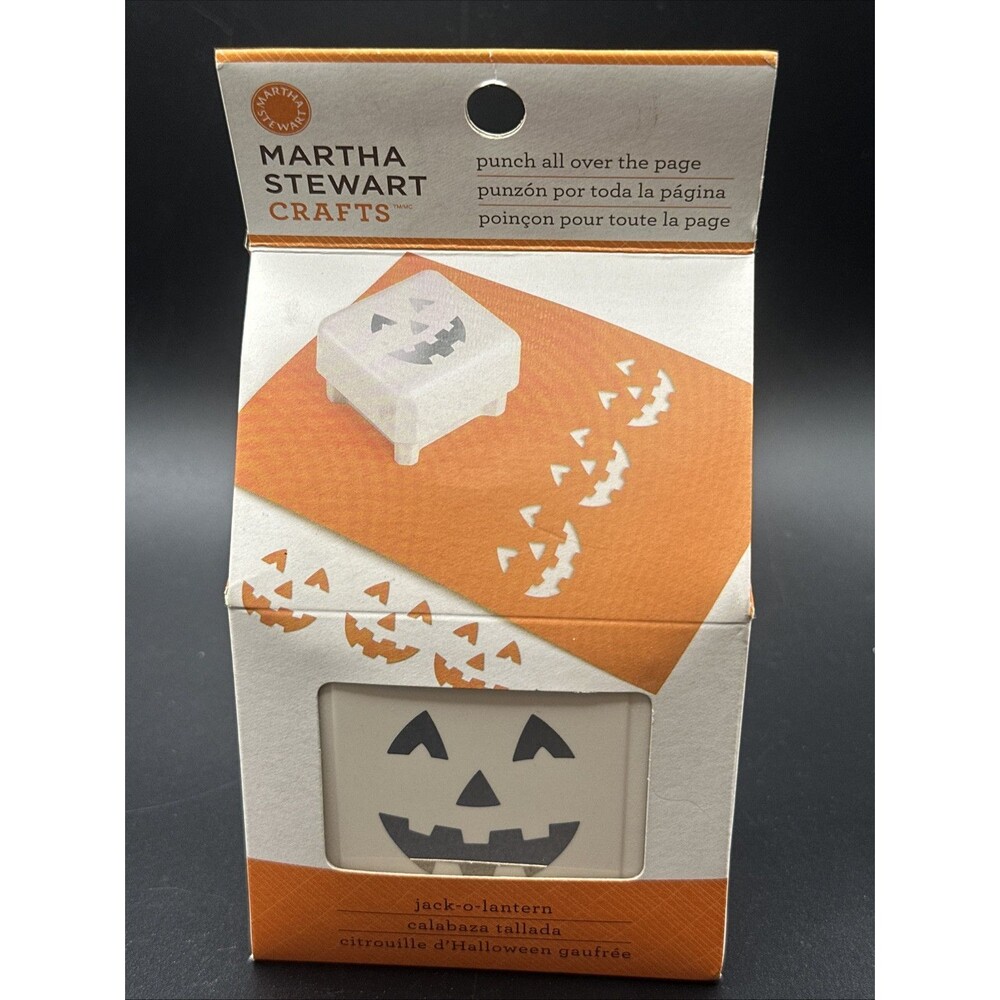 Martha Stewart Paper Punch All Over The Page Jack O Lantern Pumpkin Halloween